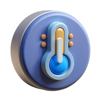 wonderful baroque Smart thermostat controlling temperature with Transparent Background detailed png