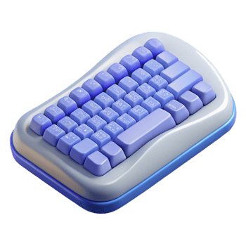 wonderful tropical Ergonomic keyboard with wrist rest with Transparent Background precision png