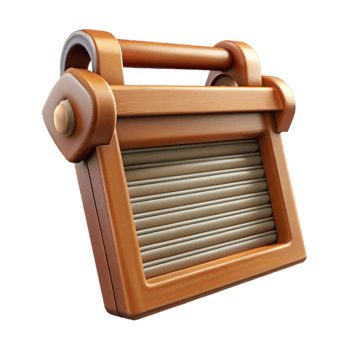 serene energetic classic Concept art style, hyper-specific isolated cutout of a vintage washboard with Transparent Background top-tier png