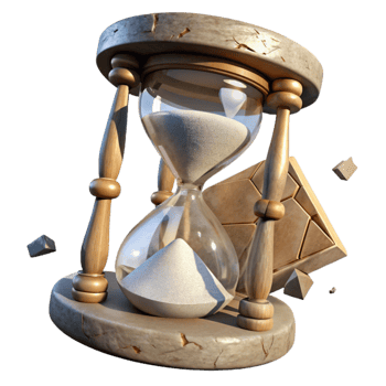 elegant modern Shattered Hourglass Transparent Background Sand Texture high resolution png