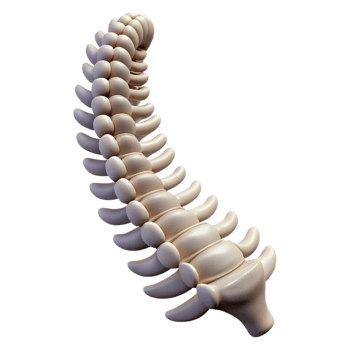 celebrated geometric Isolated cutout, ultra-detailed professional render of a single spine from a Chimera with Transparent Background high quality png