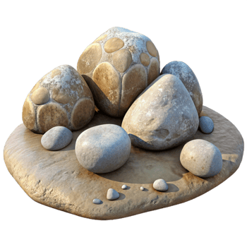 wonderful artistic Shifting Tides Isolated Coastal Rocks at Low Tide high resolution png