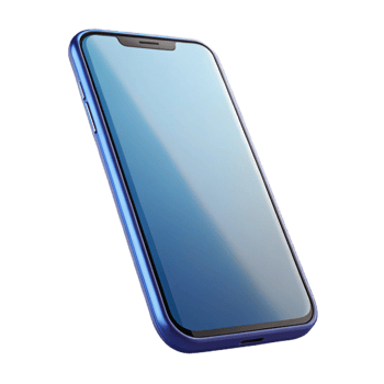 serene tropical Modern smartphone, front view, with Transparent Background refined png