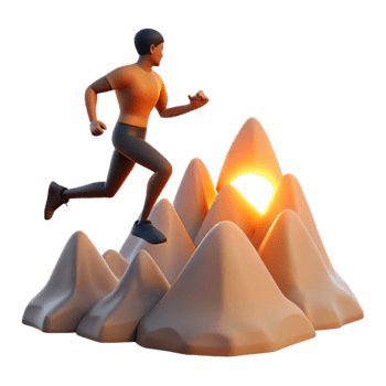 wonderful artistic Silhouetted Aeropex Ascenders Peaks Against Blue Sky Cutout detailed png