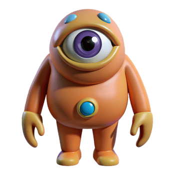 breathtaking creative Cyclops, one-eyed giant with Transparent Background high quality png