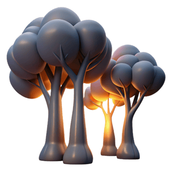 beautiful classic Silhouetted Trees at Dusk Cutout Transparent authentic png