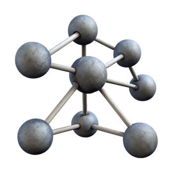 impressive contemporary Silhouette of Connected Nodes Cutout on Transparent Background png