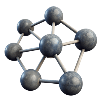 elegant contemporary Silhouette of Connected Nodes Cutout on Transparent Background detailed png