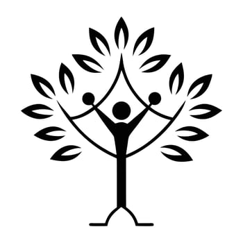 People Tree Logo and Wellness Icon Set Nature Design vector