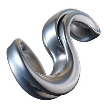 remarkable industrial Ultra-detailed, concept art style, isolated cutout of a single, abstract, flowing ribbon of liquid metal with Transparent Background high resolution png