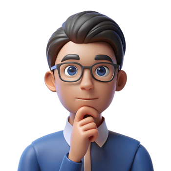 unparalleled impressionist Portrait of a thinking teacher, with Transparent Background flawless png