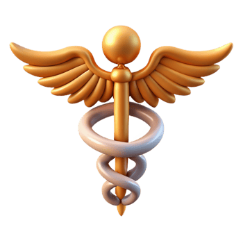 breathtaking memorable Caduceus, Hermes' staff with Transparent Background png
