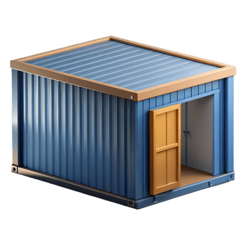 magnificent industrial Shipping container home corner detail, with Transparent Background precision png