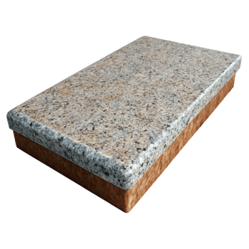celebrated impressionist Hyper-specific professional render of a single, granite countertop slab with a polished finish Isolated cutout with Transparent Background genuine png