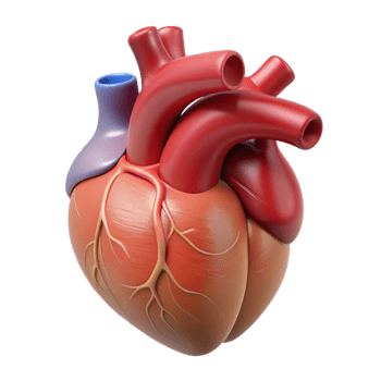 unforgettable tropical Human heart anatomical model, with Transparent Background sharp png