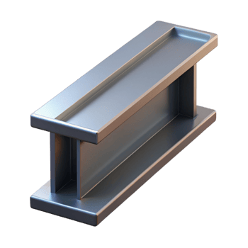 picturesque intense contemporary Hyper-specific professional render of a single, steel I-beam Isolated cutout with Transparent Background original png