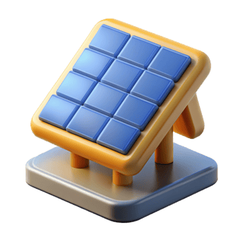 inspired impressionist Concept art style, isolated cutout of a kinetic facade panel that generates solar energy with Transparent Background sharp png