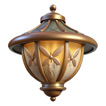gorgeous signature Professional render, concept art style, isolated cutout of a single Art Nouveau lampshade with dragonfly motif, ultra-detailed, hyper-specific with Transparent Background png