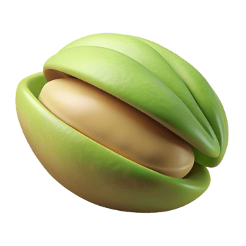 elegant standout Professional render ultra-detailed isolated cutout of a single pistachio, shelled, with Transparent Background png
