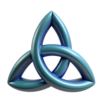 dazzling contemporary Triquetra, Celtic symbol with Transparent Background crisp png