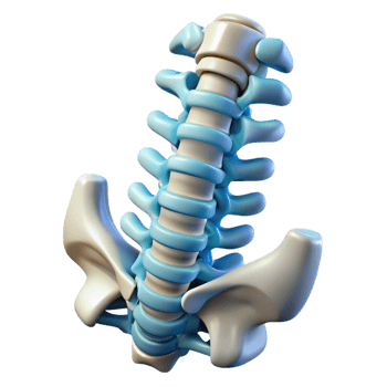 alluring exceptional Professional render, concept art style, biomechanical spine with integrated hydraulics, isolated cutout with Transparent Background png