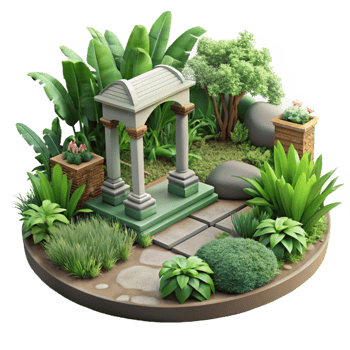 elegant vintage Skybound Garden Isolated Lush Vegetation Transparent genuine png