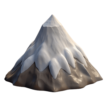 magnificent minimalist Snow Capped Aeropex Ascenders Peaks Isolated professional png