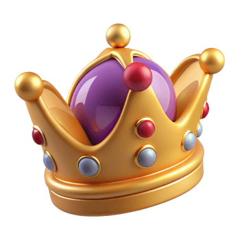 captivating nordic A stylized crown, jewels and gold, regal design with Transparent Background impeccable png