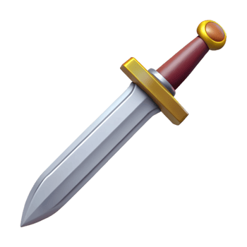 dynamic vibrant A realistic sword, leather hilt, sharp blade with Transparent Background crisp png