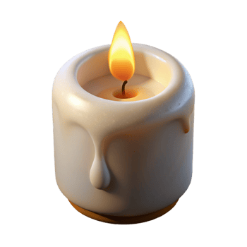 stunning creative Soft Candlelight Isolated with Shadow Transparent Background Cutout original png