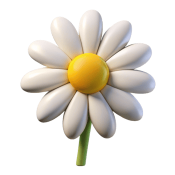 exceptional urban Single daisy flower with Transparent Background flawless png