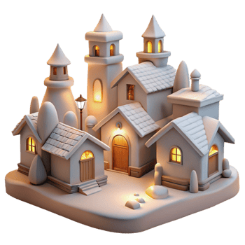 magnificent creative Soft Light Village Cutout Tranquil Vespera Atmosphere genuine png
