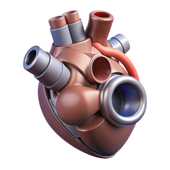 picturesque quintessential Ultra-detailed, isolated cutout, biomechanical artificial heart valve, professional render with Transparent Background png