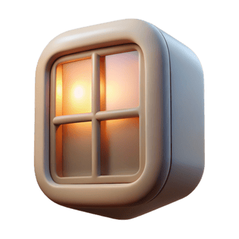 elegant rustic Soft Window Light Transparent Background premium png