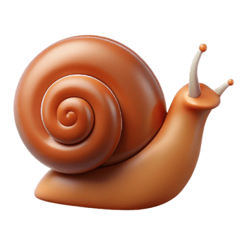 unparalleled geometric Hyper-specific concept art style isolated cutout, professional render of a single snail with Transparent Background genuine png