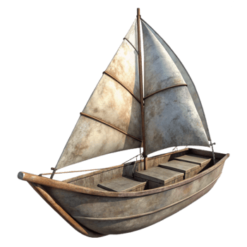 stunning artistic Solar Sail Ship Cutout Isolated on Transparent Background high quality png