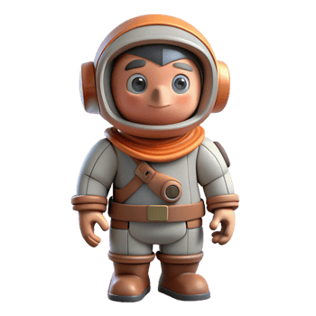 impressive minimalist Space Wanderer Illustration Isolated on Transparent Background premium png