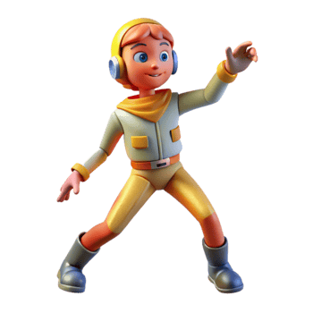 stunning abstract Space Wanderer Cutout with Dynamic Pose on Transparent Background exclusive png