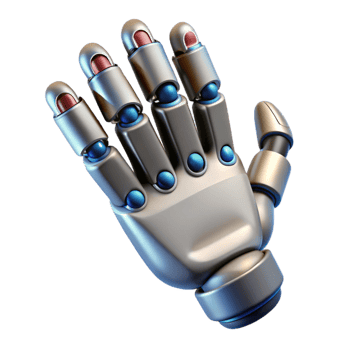 stunning urban Ultra-detailed, concept art style, isolated cutout biomechanical finger with tactile sensors and retractable claws with Transparent Background genuine png