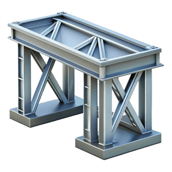 magnificent standout Bridge beam steel construction, with Transparent Background png