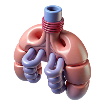 celebrated impressionist Hyper-specific, photorealistic render of a biomechanical artificial trachea, isolated cutout with Transparent Background sharp png
