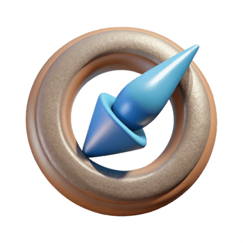 dramatic abstract Spinning Arrow with Circular Path Transparent genuine png