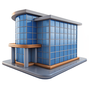 joyful stunning Building facade modern design, with Transparent Background professional png