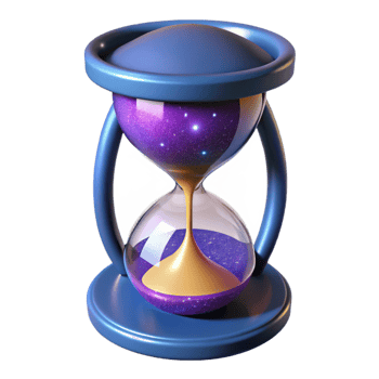 notable impressionist Hyper-specific, isolated cutout of a celestial hourglass filled with stardust, professional render, concept art style with Transparent Background fine detail png