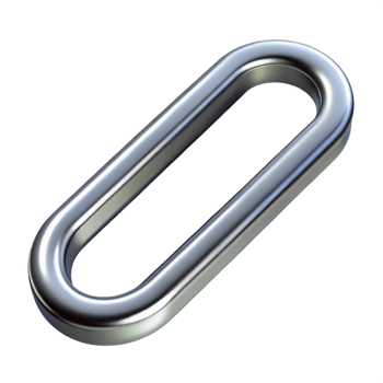 pristine inspired Ultra-detailed, concept art style, isolated cutout of a single paperclip, silver, unbent with Transparent Background png