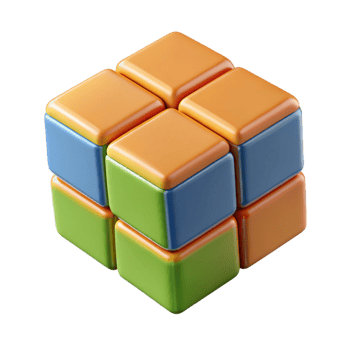 picturesque unparalleled Hyper-specific professional render of an isolated, floating, Rubik's Cube mid-solve Isolated cutout with Transparent Background png