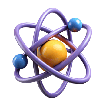 beautiful bold creative A stylized, abstract representation of the atom with Transparent Background 8K png