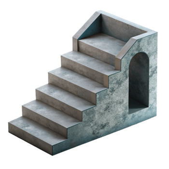 vibrant creative Staircase Shadow Detail Cutout Isolated detailed png