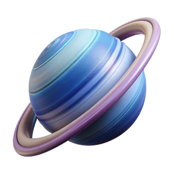 memorable abstract Photorealistic, ultra-detailed, isolated cutout of a single, ringed gas giant, hyper-specific ring details with Transparent Background impeccable png