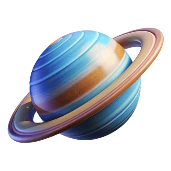 energetic immaculate Photorealistic, ultra-detailed, isolated cutout of a single, ringed gas giant, hyper-specific ring details with Transparent Background refined png